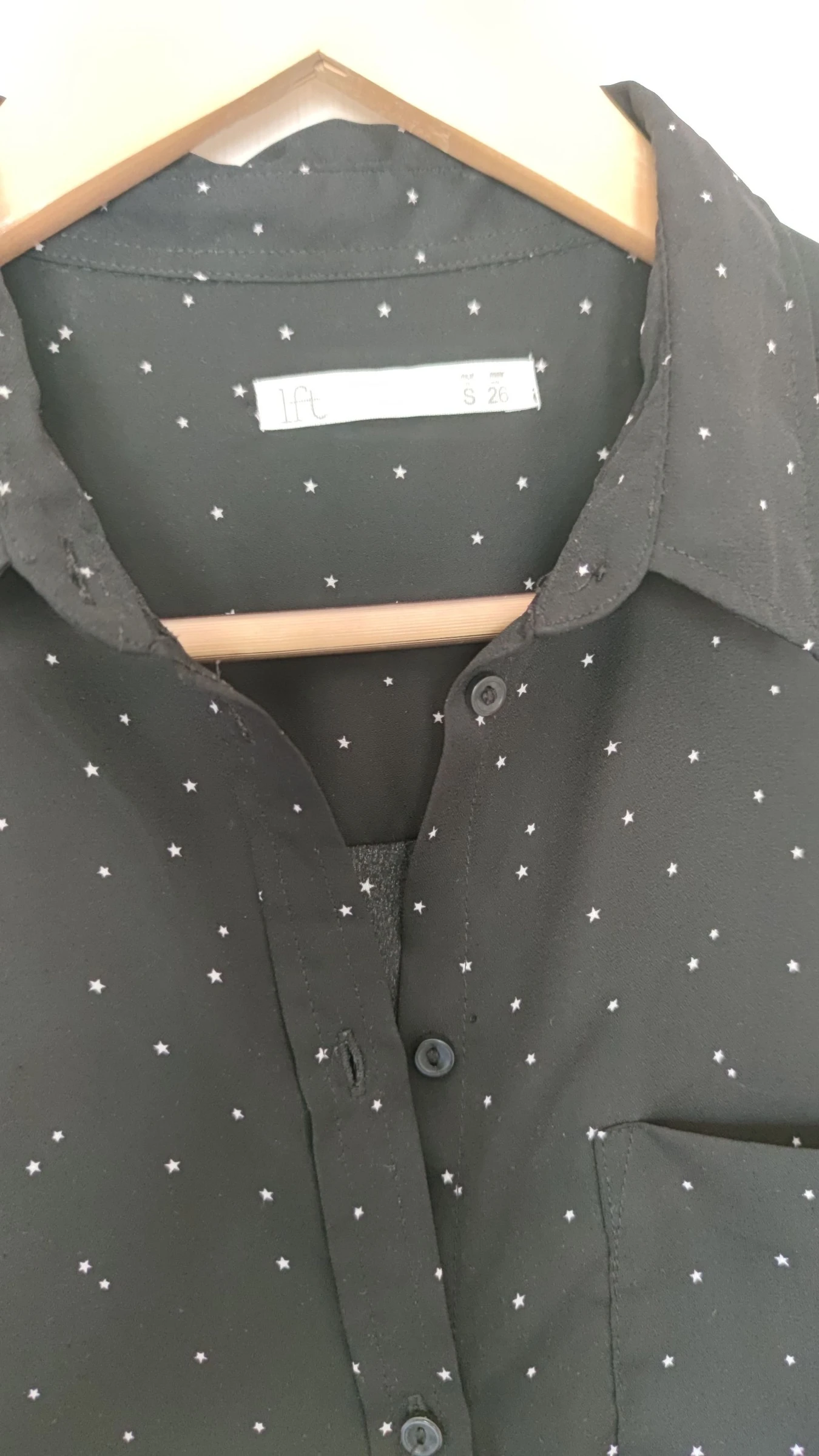 Camisa negra estrelinhas mulher Lefties Tamanho P/36 – photo 3